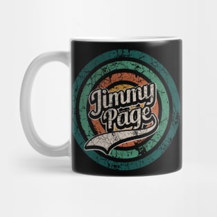 Jimmy Page // Retro Circle Crack Vintage Mug